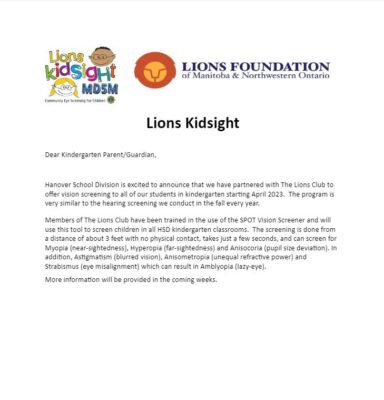 Lions Kidsight Letter